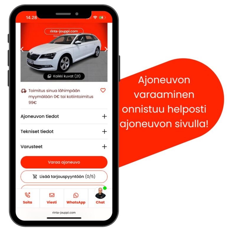 Ajoneuvon varaaminen on helppoa